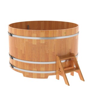 Купель для бани Bentwood круглая, d=1.80x1.1 м из сращенных ламелей лиственницы