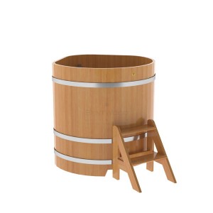 Купель для бани Bentwood угловая, 1,03х1,03х1.1 м из лиственницы натуральной премиум