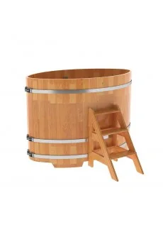 Купель для бани Bentwood овальная, 1,02х1,68х1,2 м из сращенных ламелей лиственницы натуральной