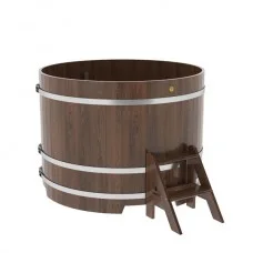 Купель для бани Bentwood круглая, d=1.50x1.1 м из дуба мореного