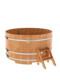 Купель для бани Bentwood круглая, d=1.80x1.0 м из сращенных ламелей лиственницы
