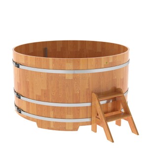 Купель для бани Bentwood круглая, d=1.80x1.0 м из сращенных ламелей лиственницы