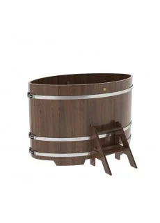 Купель для бани Bentwood овальная, 1,02х1,68х1,1 м из дуба мореного