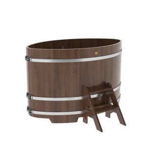 Купель для бани Bentwood овальная, 1,02х1,68х1,1 из дуба мореного