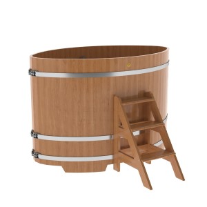 Купель для бани Bentwood овальная, 1,08х1,75х1,2 м из дуба натурального