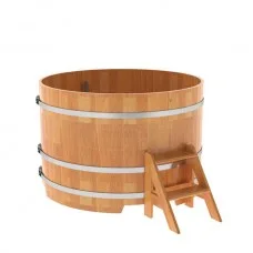Купель для бани Bentwood круглая, d=1.50x1.0 м из сращенных ламелей лиственницы