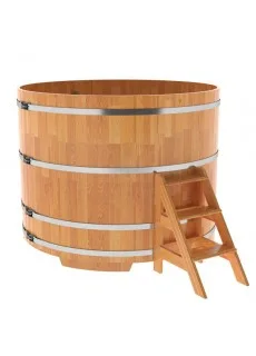 Купель для бани Bentwood круглая, d=1.80x1.4 м из сращенных ламелей лиственницы