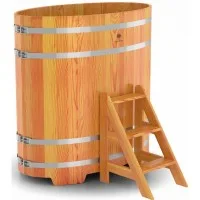 Купель для бани Bentwood овальная, 0,80х1,42х1,4 м из лиственницы натуральной премиум