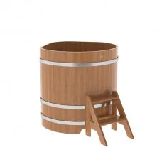 Купель для бани Bentwood угловая, 1,03х1,03х1.1 м из дуба натурального