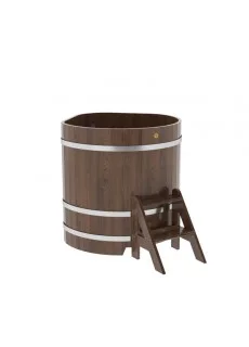 Купель для бани Bentwood угловая, 1,03х1,03х1,1 м из дуба мореного