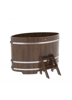 Купель для бани Bentwood овальная, 1,08х1,75х1,1 м из дуба мореного