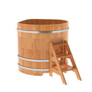 Купель для бани Bentwood угловая, 1,19х1,19х1.2 м из сращенных ламелей лиственницы