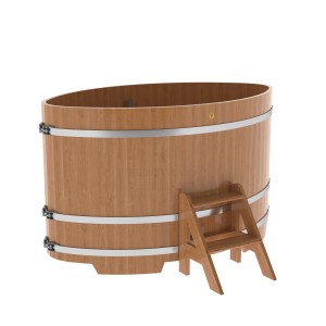 Купель для бани Bentwood овальная, 1,12х1,83х1,1 м из дуба натурального