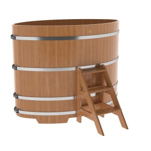 Купель для бани Bentwood овальная, 1,12х1,83х1,4 м из дуба натурального