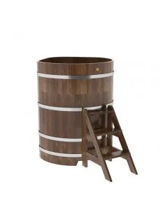 Купель для бани Bentwood угловая, 1,03х1,03х1,4 м из сращенных ламелей мореной лиственницы