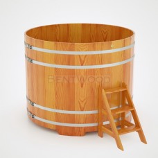 Купель для бани Bentwood круглая, d=2.0x1.4 м из лиственницы натуральной