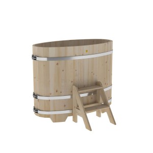 Купель для бани Bentwood овальная, 0,69х1,31х1.1 м из кедра