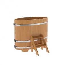 Купель для бани Bentwood овальная, 0,69х1,31х1.1 м из лиственницы натуральной премиум