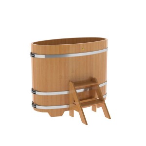Купель для бани Bentwood овальная, 0,69х1,31х1.1 м из лиственницы натуральной премиум