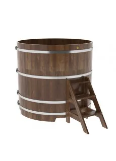 Купель для бани Bentwood круглая, d=1.50x1.4 м из сращенных ламелей мореной лиственницы