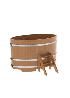 Купель для бани Bentwood овальная, 1,08х1,75х1,0 м из дуба натурального