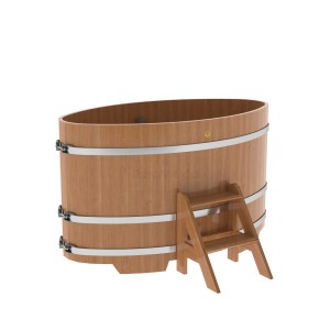 Купель для бани Bentwood овальная, 0,95х1,60х1,0 из дуба натурального