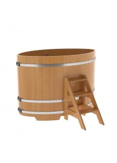 Купель для бани Bentwood овальная, 1,08х1,75х1,2 м из лиственницы натуральной премиум