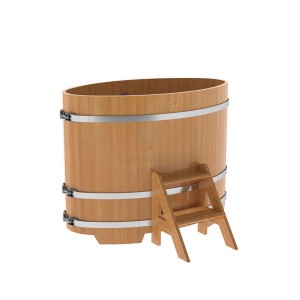 Купель для бани Bentwood овальная, 0,80х1,42х1.1 м из лиственницы натуральной премиум