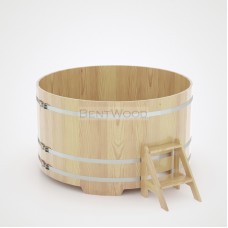 Купель для бани Bentwood круглая, d=2.0x1.0 м из кедра