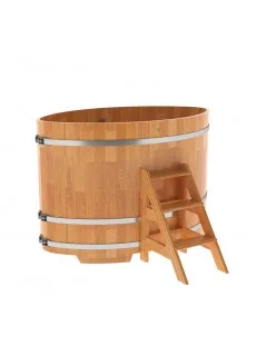 Купель для бани Bentwood овальная, 1,08х1,75х1,2 м из сращенных ламелей лиственницы натуральной