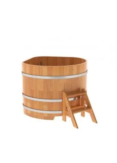 Купель для бани Bentwood угловая, 1,19х1,19х1,0 м из сращенных ламелей лиственницы