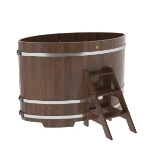 Купель для бани Bentwood овальная, 1,12х1,83х1,2 м из дуба мореного