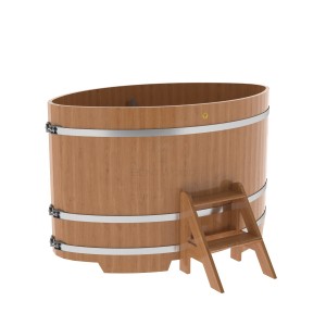Купель для бани Bentwood овальная, 1,08х1,75х1,1 из дуба натурального