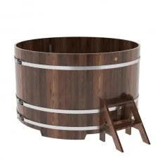 Купель для бани Bentwood круглая, d=1.80x1.1 м из лиственницы мореной премиум