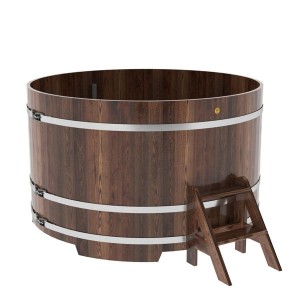 Купель для бани Bentwood круглая, d=1.80x1.1 м из лиственницы мореной премиум