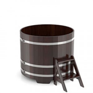 Купель для бани Bentwood круглая, d=1.17x1 м из дуба мореного