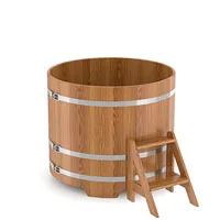 Купель для бани Bentwood круглая, d=1.17x1.0 м из дуба натурального