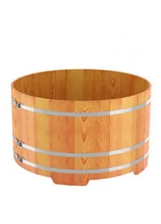 Купель для бани Bentwood круглая, d=1.80x1.0 м из лиственницы натуральной премиум