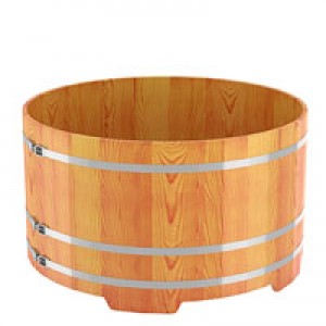 Купель для бани Bentwood круглая, d=1.8x1 м из лиственницы натуральной премиум
