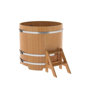 Купель для бани Bentwood круглая, d=1.17x1.1 м из лиственницы натуральной премиум