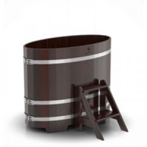 Купель для бани Bentwood овальная, 0,69х1,31х1 м из дуба мореного