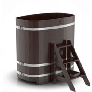 Купель для бани Bentwood овальная, 0,76х1,16х1.2 м из дуба мореного