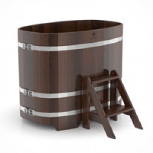 Купель для бани Bentwood овальная, 0,76х1,16х1 м из дуба мореного