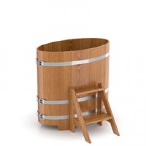 Купель для бани Bentwood овальная, 0,59х1,06х1 м из дуба натурального
