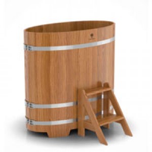 Купель для бани Bentwood овальная, 0,69х1,31х1.2 м из дуба натурального