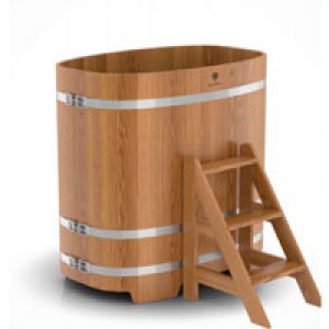 Купель для бани Bentwood овальная, 0,76х1,16х1.2 м из дуба натурального