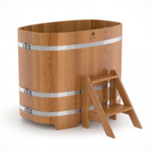 Купель для бани Bentwood овальная, 0,76х1,16х1 м из дуба натурального