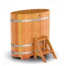 Купель для бани Bentwood овальная, 0,69х1,31х1.2 м из лиственницы натуральной премиум