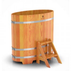 Купель для бани Bentwood овальная, 0,69х1,31х1.2 м из лиственницы натуральной премиум