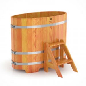 Купель для бани Bentwood овальная, 0,69х1,31х1 м из лиственницы натуральной премиум
